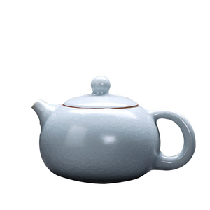 朴雅汝窑茶壶陶瓷汝窑茶具西施小茶壶开片汝瓷功夫茶具普洱泡茶壶