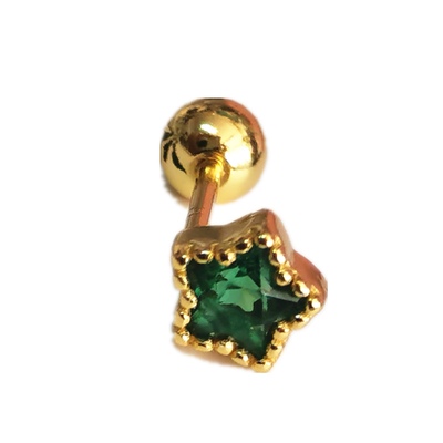 可爱风迷你紫色水晶星星软骨锆石