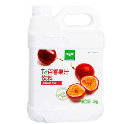 鮮活百香果汁 新綠百香果飲料濃漿3kg 奶茶原料百香果濃縮汁