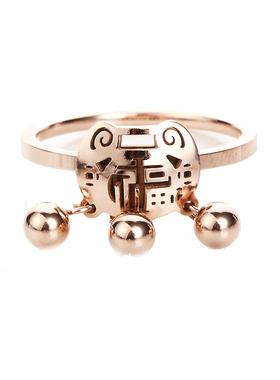 新品钛钢食指转运简约女平安锁