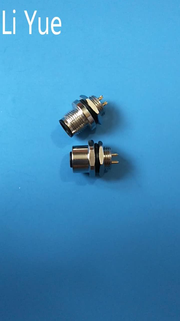 M12 Flange Socket Connector 3pin 4pin 5pin 8pin Waterproof Panel Mount Connector Buy M12