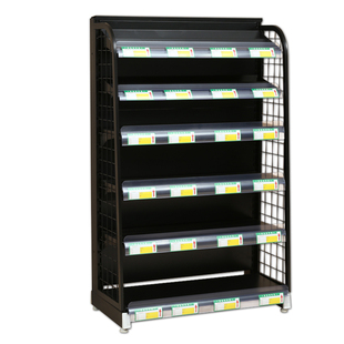 超市便利店收银台前口香糖小货架侧面旁边桌面零食医药展示置物