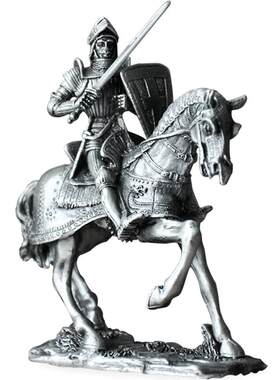 古典欧式中世纪圣堂战士锡兵摆件