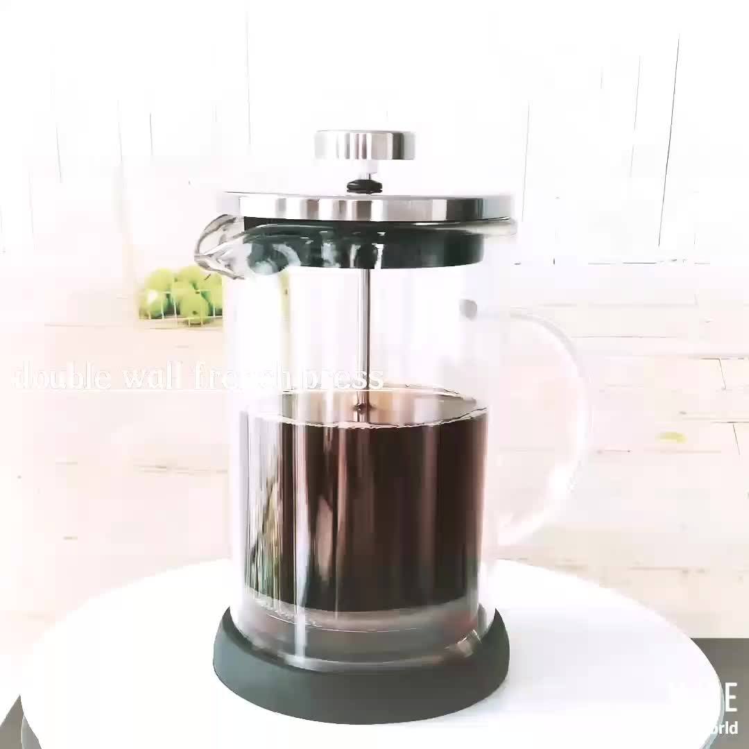 Double Wall Insulated Borosilicate Glass French Press Coffee/tea Maker