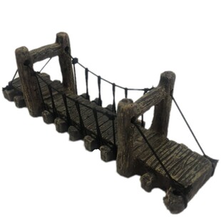 假山桥7713树脂桥鱼缸造景水族装饰工艺品人工小桥绳索长16CM包邮