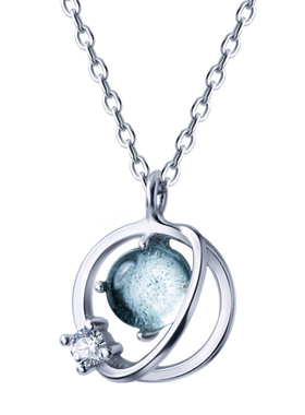 古觉工作室S925银银女圣诞项链