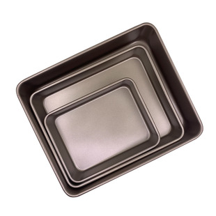 烘焙烤箱家用重钢长方形金色黑色不粘水浴蛋糕深烤盘烤鸡烤鱼浅盘