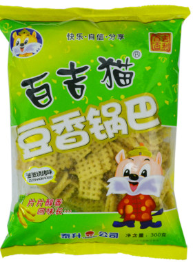 陕西特产百吉猫锅巴豆香麻辣味