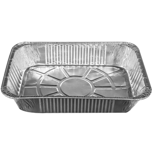 一次性外卖打包锡纸盒圆形带盖快餐饭碗烘焙长方形烧烤铝箔龙虾盘