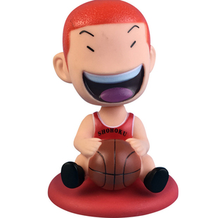 篮球灌篮蛋糕装饰摆件樱木花道流川枫摇头娃娃烘焙装扮包邮十个装