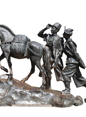 古代人物玻璃钢户外景观园林铜雕