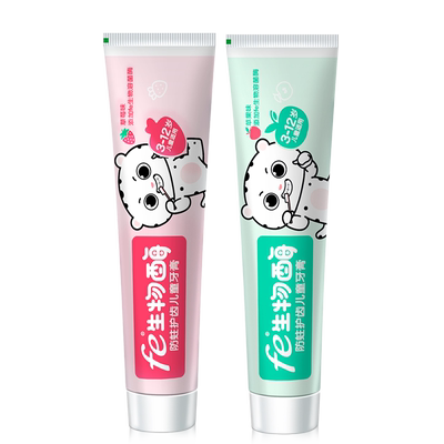 fe金典牙医3-12岁宝宝生物酶牙膏