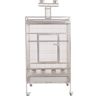 NIMIWEI金刚鹦鹉鸟笼大号304不锈钢超大繁殖笼子特大别墅大型豪华