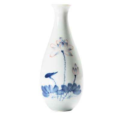 观音玉净瓶杨柳枝手绘供佛玉净瓶