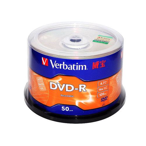 正品威宝dvd刻录盘空白光盘4.7G DVD-R 16速50片桶装碟片