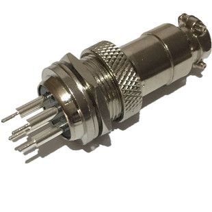 航空插头GX12/GX16-2芯3芯45678910芯直针连接器 PCB线路板焊板式