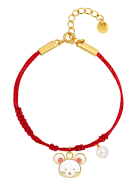 thisness生肖鼠纯银多色可选编绳