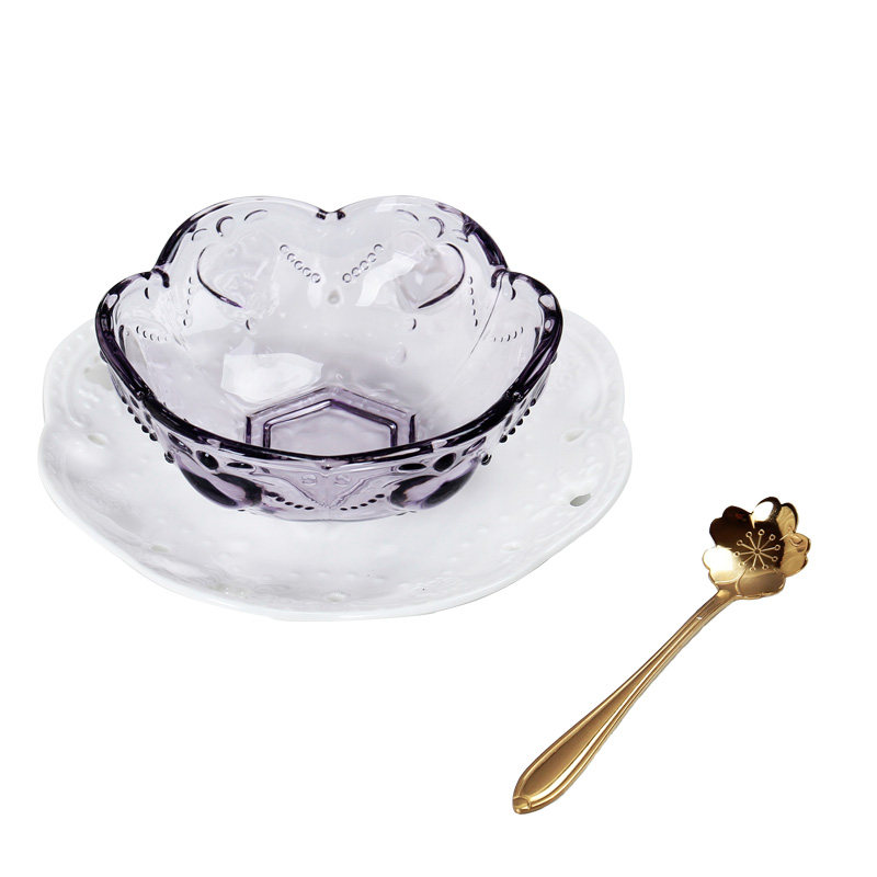 欧式风甜品小清新玻璃碗