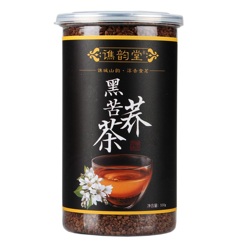 黑苦荞茶500g罐装大凉山苦介荠桥养麦苦茶荞麦茶泡水喝的1斤