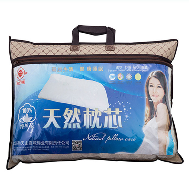 纯手工棉花枕芯纯天然长绒棉填充