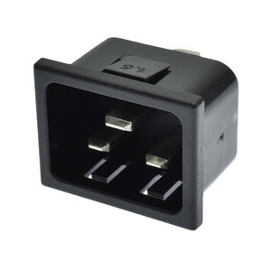 AC品字电源插座C20三横插座16A250V嵌入式PDU/UPS机柜插座SS-3A-1