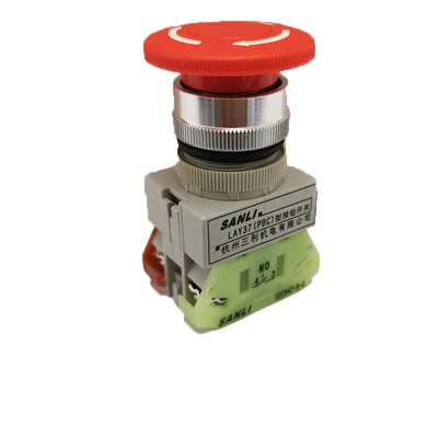 SANLI杭州三利机电LAY37(PBC)-11ZS蘑菇头急停自锁按钮开关高品质