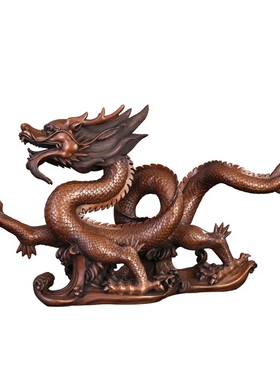 匠泽铜魂踏浪盘龙家居摆设装饰品