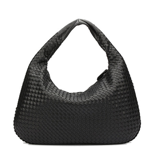 2025春季新款高级大包欧美手工编织包单肩包加厚仿羊皮包手提女包