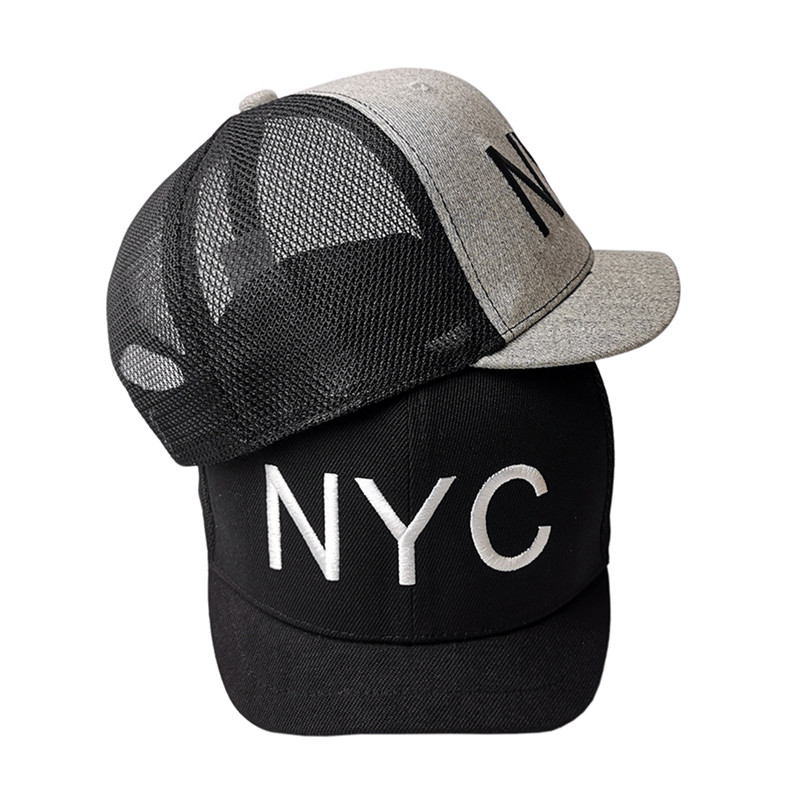 DONGDARK潮牌cityboy日系NYC刺绣短檐货车网帽黑男女鸭舌棒球帽子