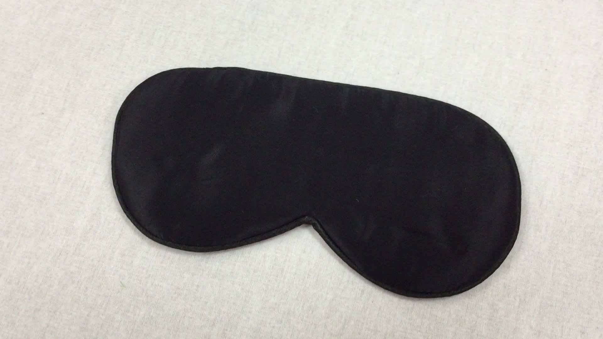 Custom Travel Comfortable Sleep Mask Sleeping Contoured Silk Eye Mask