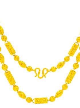 创缘空心粗大老板镀沙送礼物项链