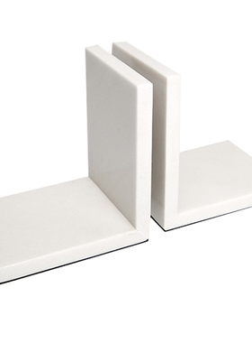 书房办公室软装饰品白色大理石