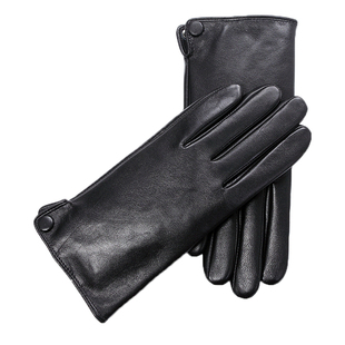 真皮手套男士秋冬修手薄款触屏保暖加绒加厚开车驾驶骑行羊皮手套