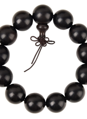 乌木观音男士佛珠手链