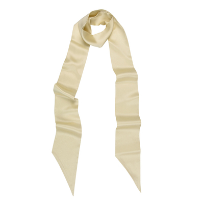 奢华香槟白色时髦斜角丝巾围巾