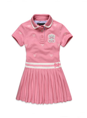 童装夏装女童polo裙短袖连衣裙