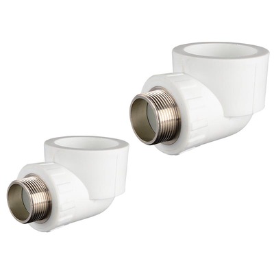 4分6分1寸PPR铜外丝弯头转20/25/32/40/50/63PPR水管接头配件家用