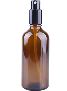 新品100毫升酒精细雾茶色玻璃瓶