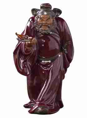 天师钟馗陶瓷欢天喜地招财中式