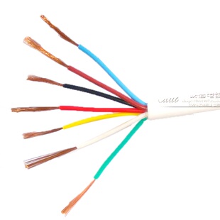 软电线RVV5 6 7 8芯1 1.5 2.5平方浴霸线 专用电线五 六芯 控制线