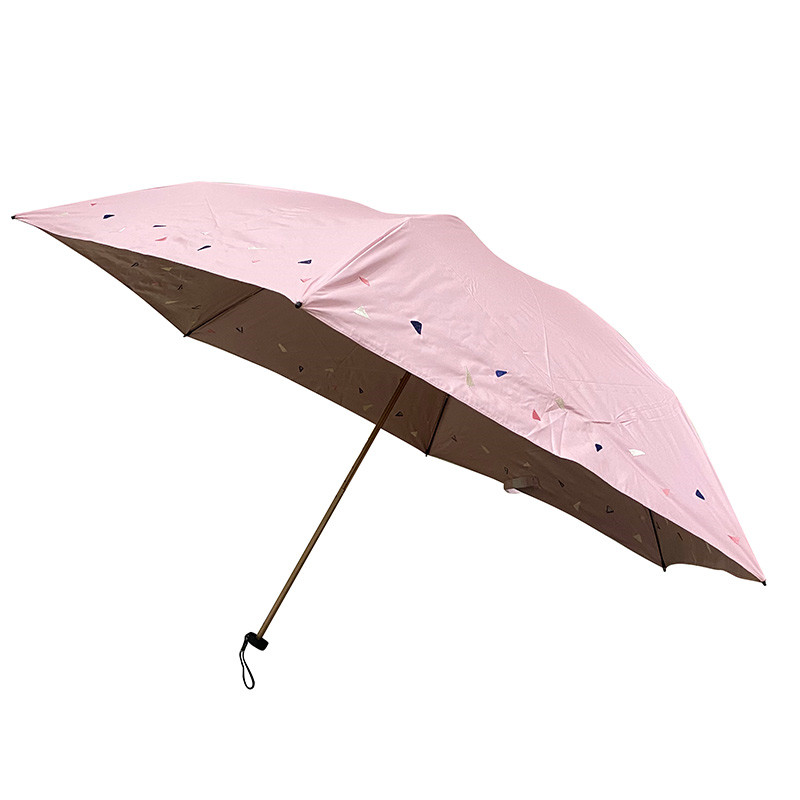 福太台湾超轻小巧晴雨黑胶防晒伞
