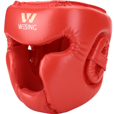 九日山拳击头盔少儿童搏击散打猴脸全封闭防护成人男女面罩护头套