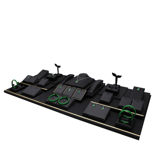 新款珠宝展示道具泰丝布料玉器翡翠耳环吊坠戒指项链饰品首饰套装