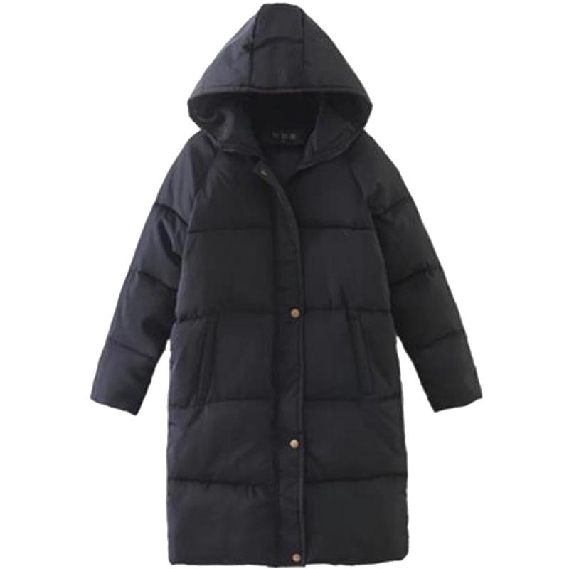 反季大码冬装学生棉服中长款韩版ins加厚过膝棉袄棉衣女士面包服