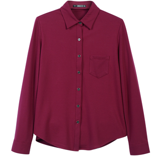 2024春季新款黑色衬衣外套大码女装纯色衬衫简约长袖宽松上衣外穿