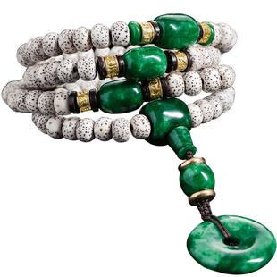 金刚星月菩提干青佛头平安扣配饰套餐 108颗全套佛珠文玩手串配件