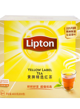 立顿红茶包黄牌精选红茶400g