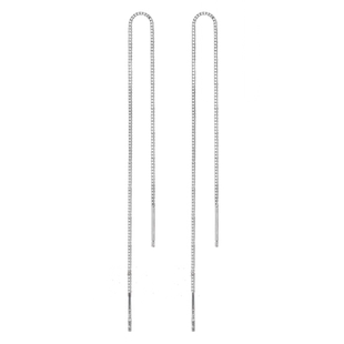 S925纯银长短款耳线女超长耳线韩版气质简约流苏耳链长款银针银线