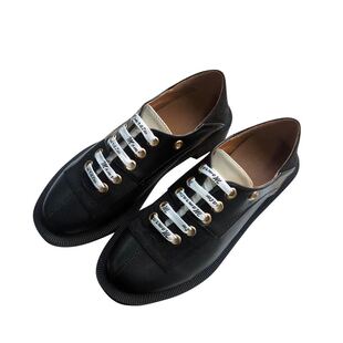 MONA2026春秋新款女鞋百搭平底单鞋休闲黑色复古英伦小皮鞋系带潮