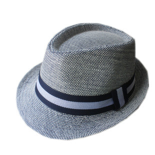 爵士礼帽休闲沙滩中老年男士春夏短檐草编帽子